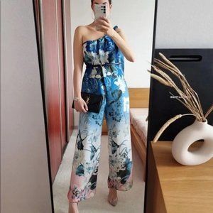 Zara Asymmetric Print Jumpsuit